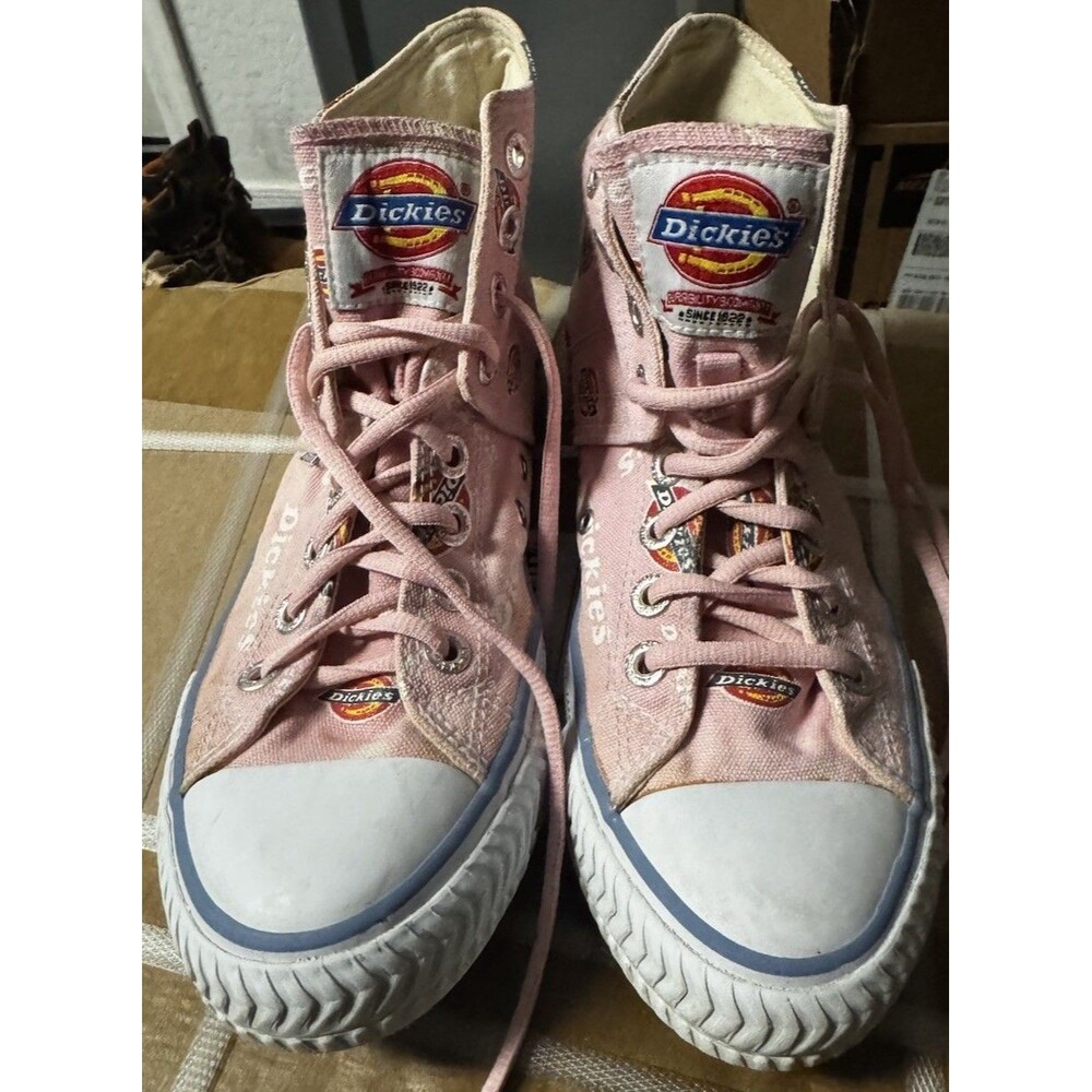 Vintage Dickies CD6632 Pink Canvas High Top Sneakers Men 7 Women 8.5 Skate Y2K